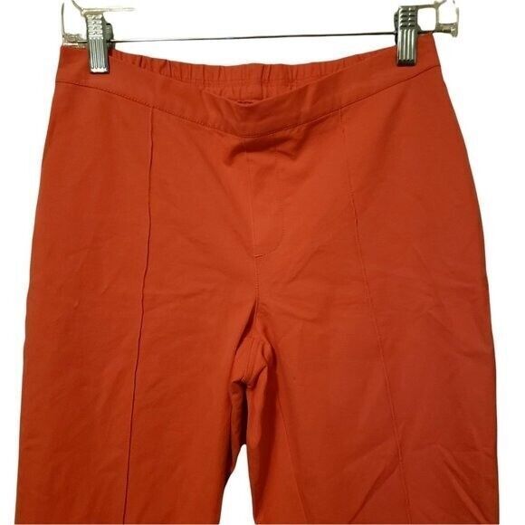 Isaac Mizhari Womens Size 8P Orange  Solid Pull On Cropped Pants - Picture 4 of 8